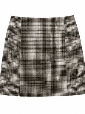 Full Tilt Black & Brown Plaid Mini Skirt